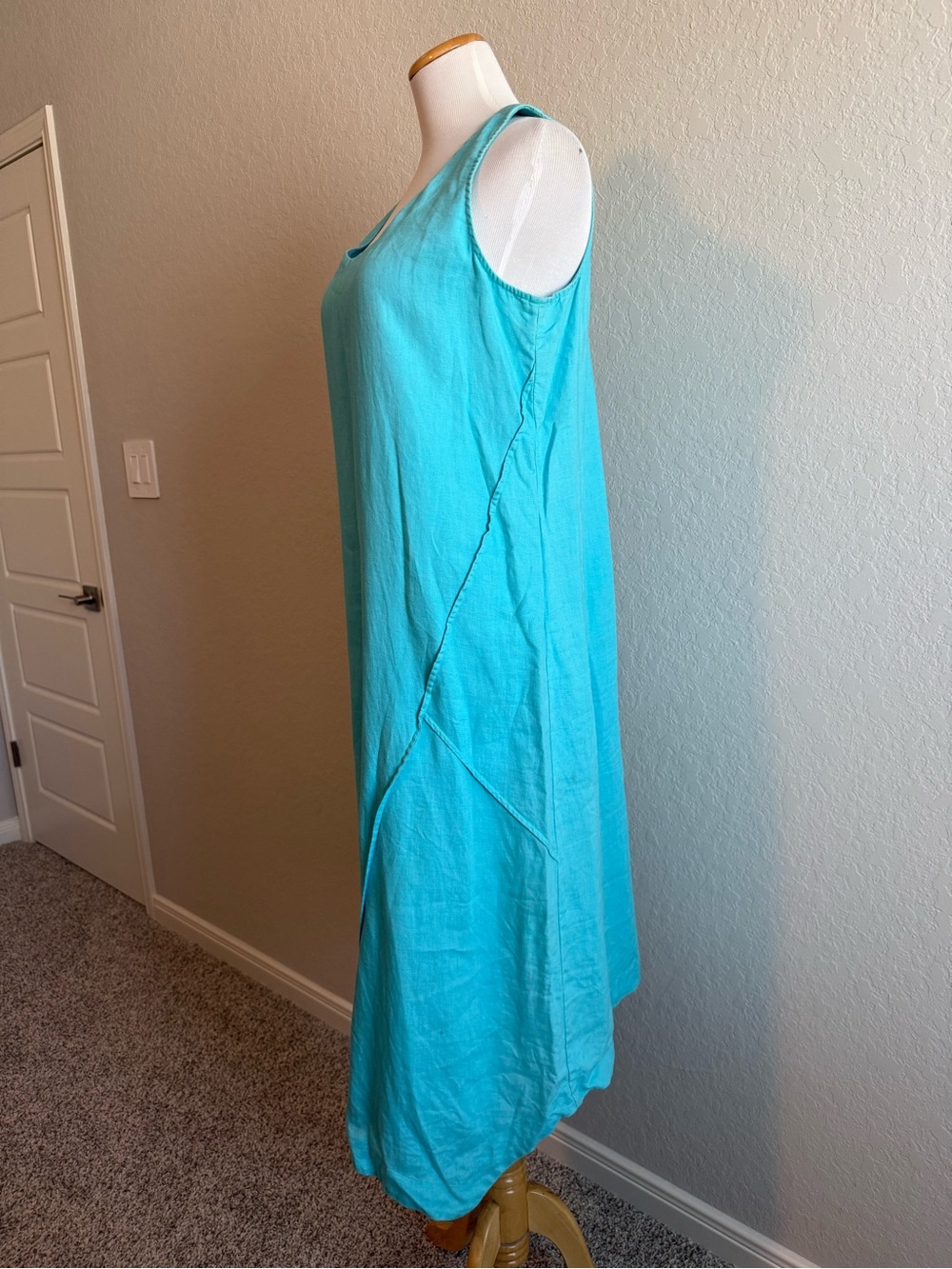 J.Jill Euro Summer Linen Wrap Midi Dress - Picture 3 of 10